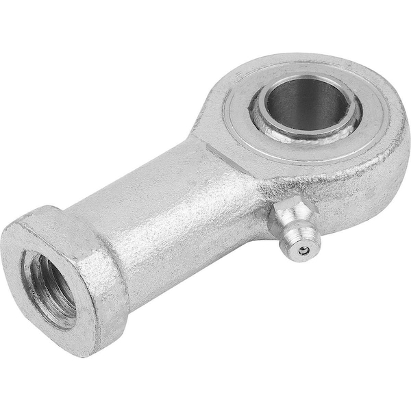 Rod End, Steel, Zinc Plated, M16 Thrd Sz, 28 mm Thrd Lg, 85 mm Overall Lg